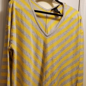 Lemon yellow striped sweater